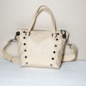 Hammitt Ivory Leather Studded Crossbody Tote